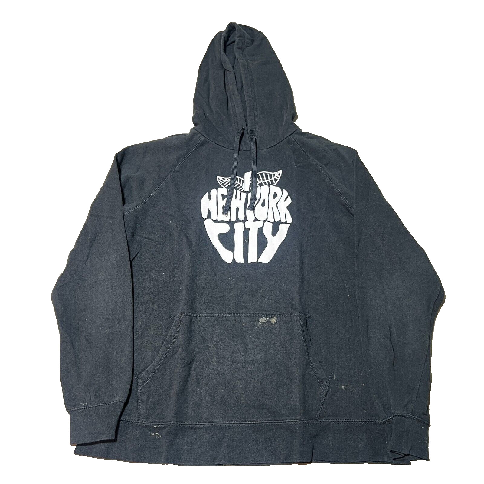 The North Face Hoodie Womens Extra Large New York City Black Travel Retro