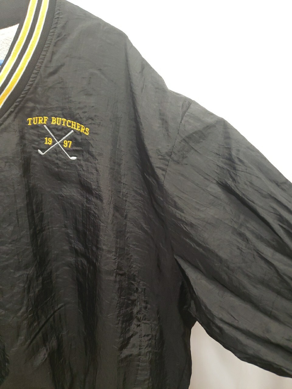 VINTAGE 1997 TURF BUTCHERS GOLF WINDBREAKER HARTWELL SPORTS XXL USA 100% NYLON