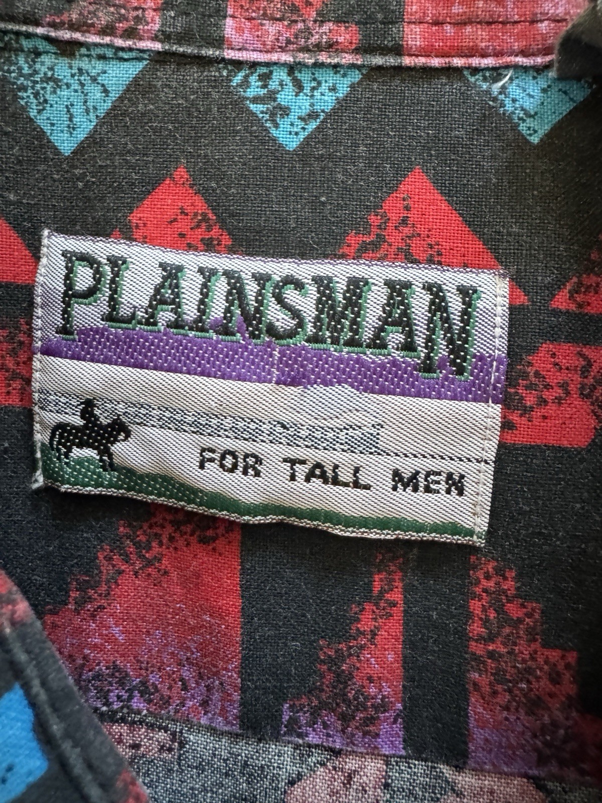 Vintage Plainsman Southwest Short Sleeve Cowboy Western Shirt 90s
