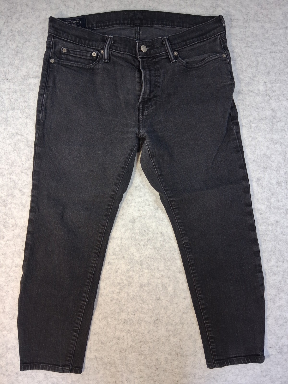 Abercrombie Fitch Felix Super Skinny Black Jeans Men 33×30 Stretch Slim Fit