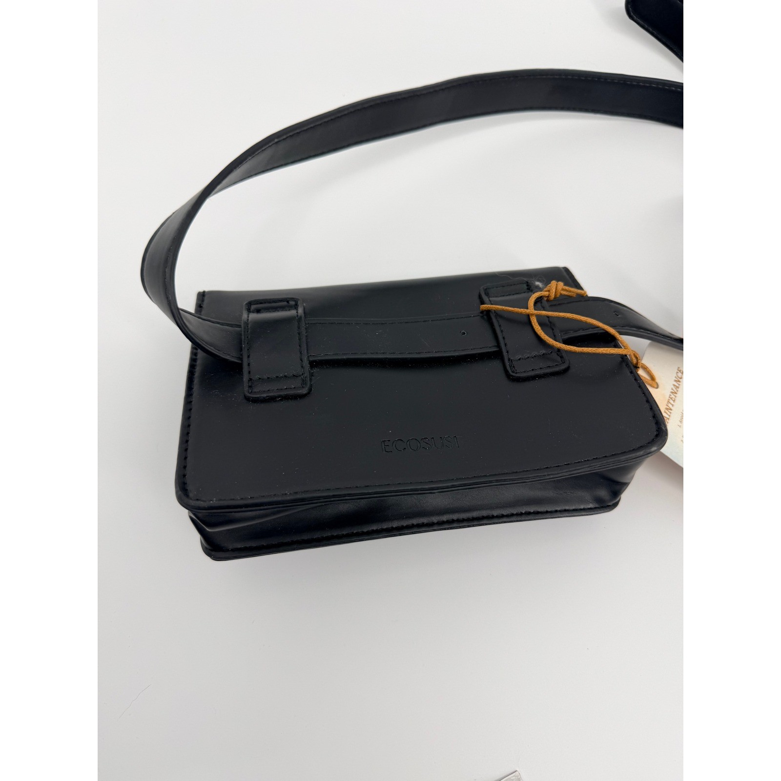 ECOSUSI Black Belt Bag Gold Hardware Fanny Pack New