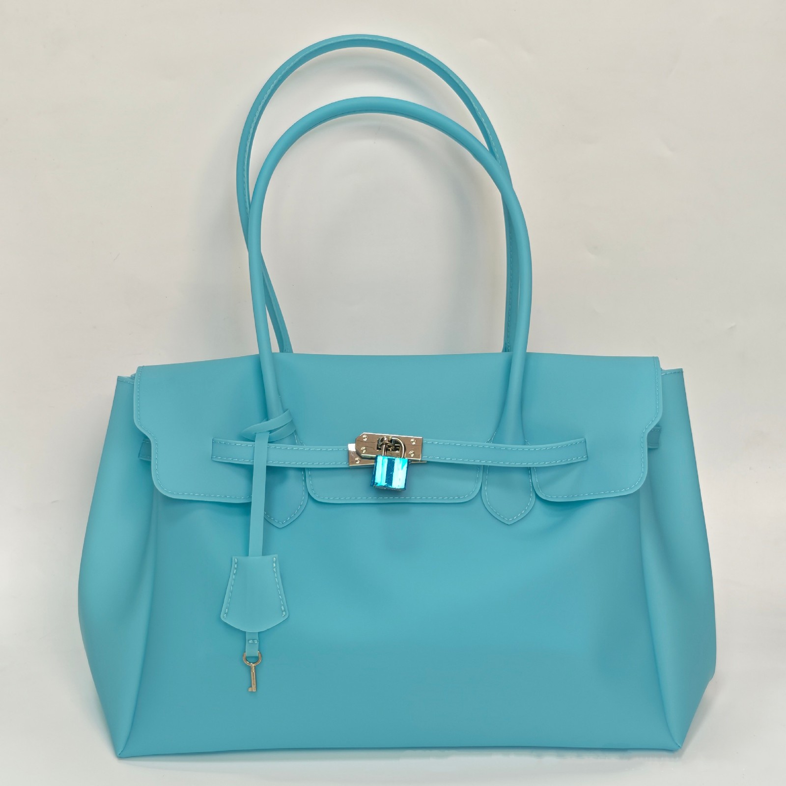 Jellyfirkin New Summer Style Kiiikiii Jelly Tote Shoulder Bag Large Capacity Und