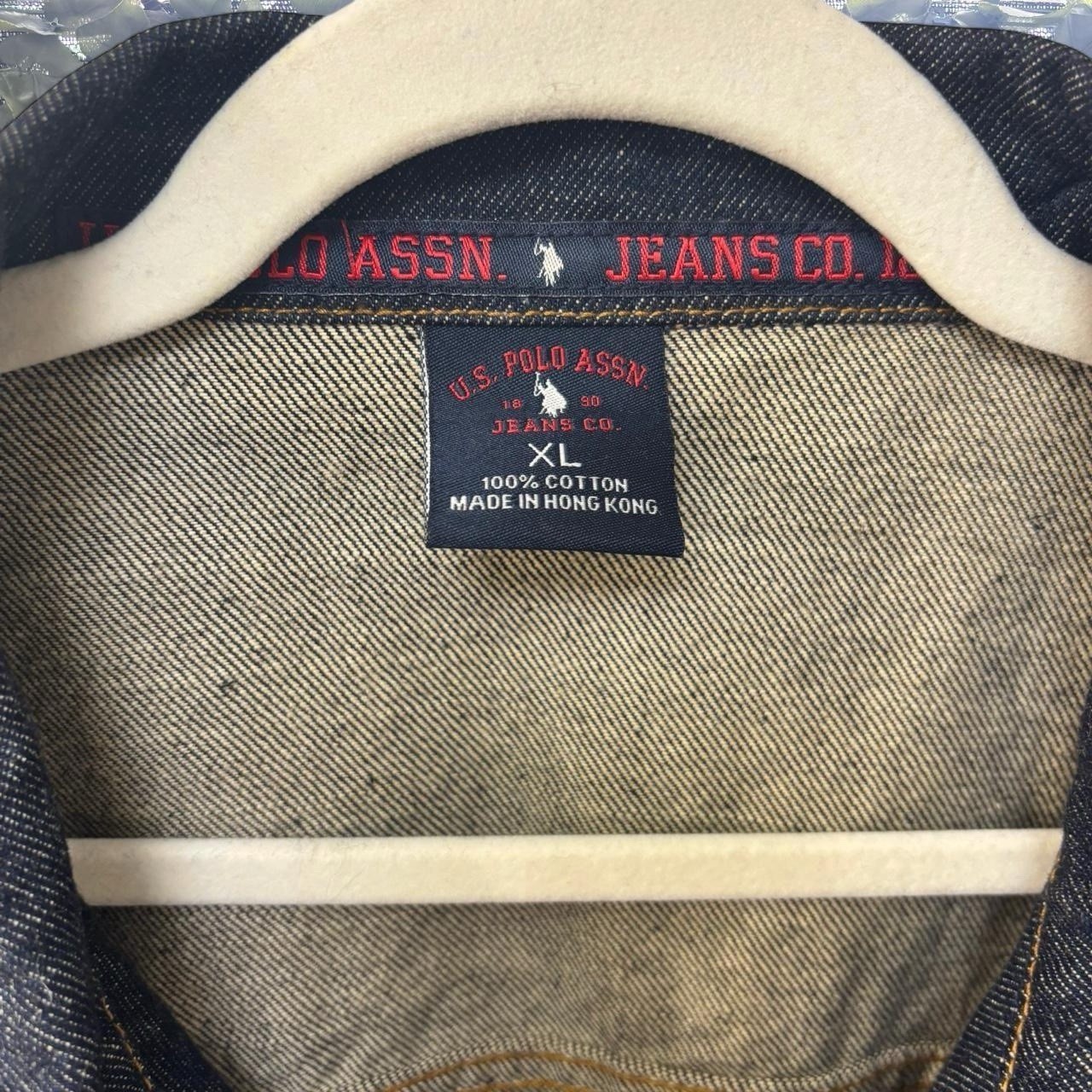 U.S. Polo Assn. Jeans Co. Denim Jacket XL Dark Wash Oversized Trucker Cotton