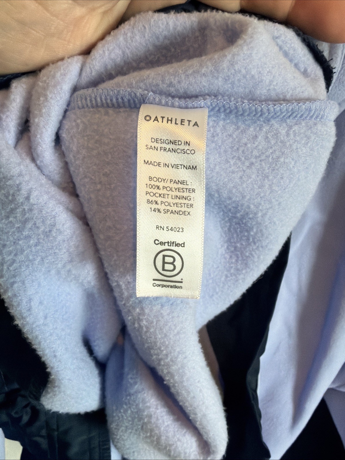 Athleta Moto Jacket XL Purple Full Zip Fleece Zipped Pockets