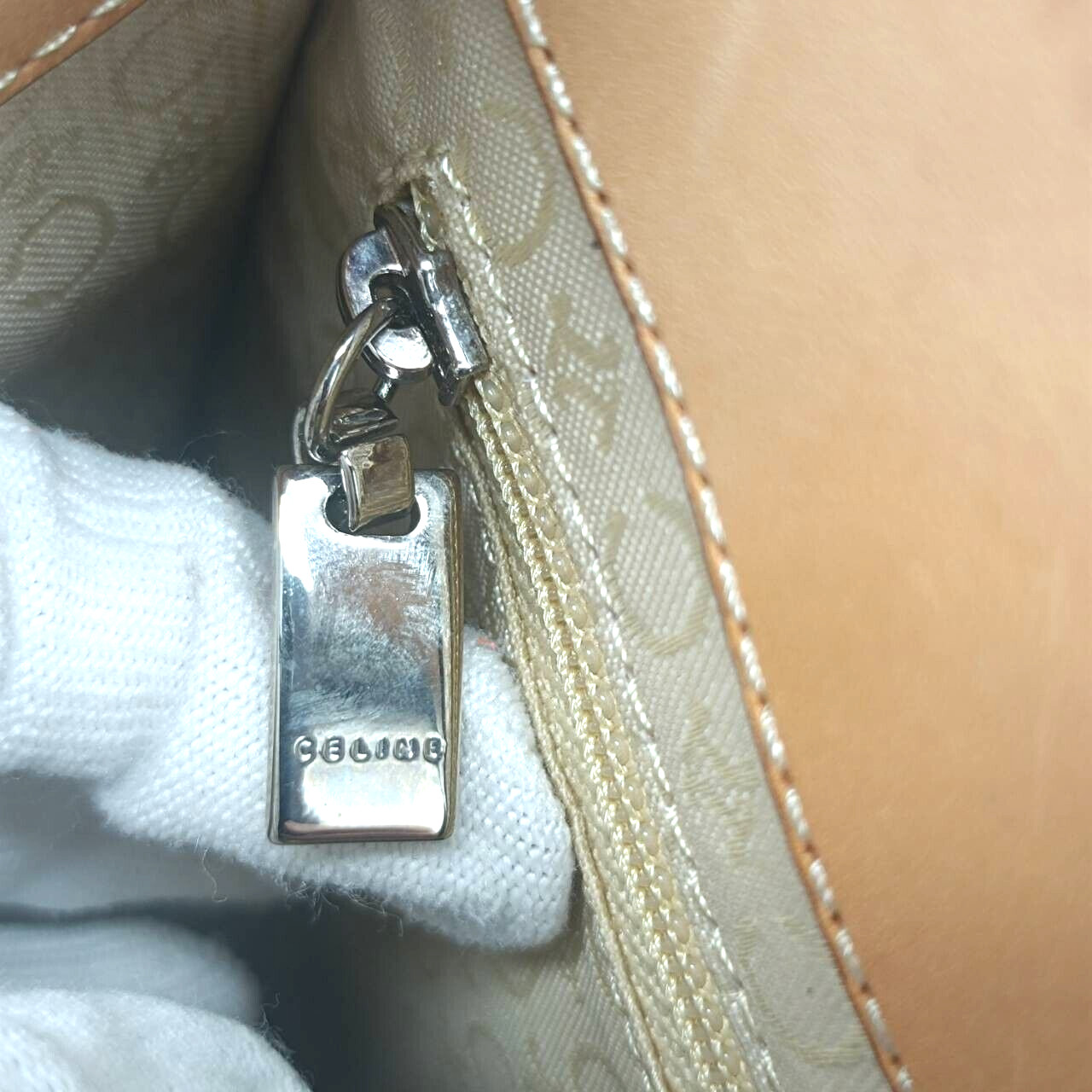 CELINE tote bag hand bag suede Macadam W 22cm/8.6in H 23cm/9.05in D 7cm/2.8in