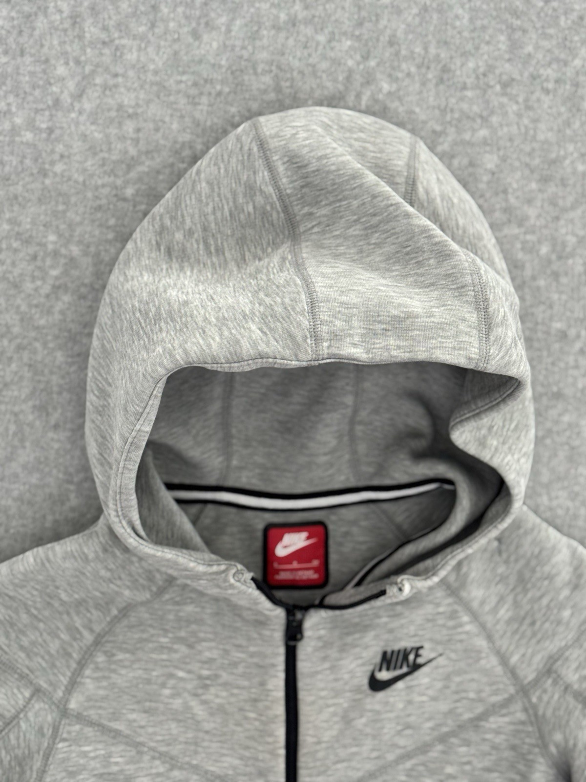 Nike Sportswear Tech Fleece Full-Zip Hoodie Jacket Gray Youth Kids Size Small