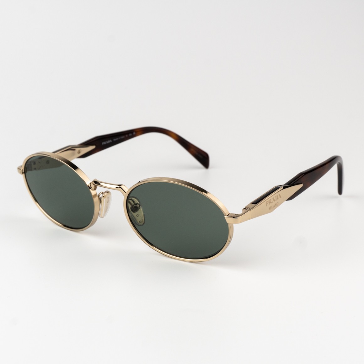 Prada PR65ZS ZVN70L Sunglasses Unisex Gold Oval New