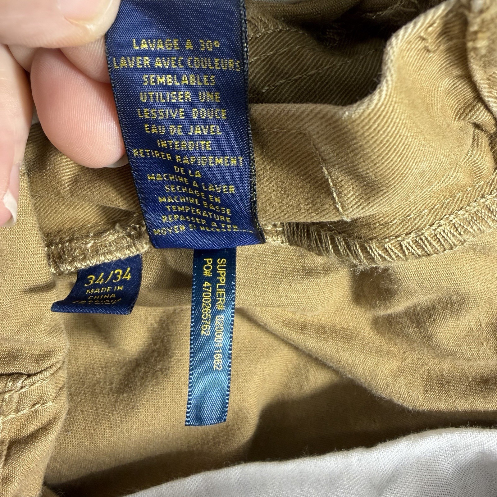 POLO Ralph Lauren Dungaree 650 Straight Men’s Jeans Tan Size 34 X 34 Preppy