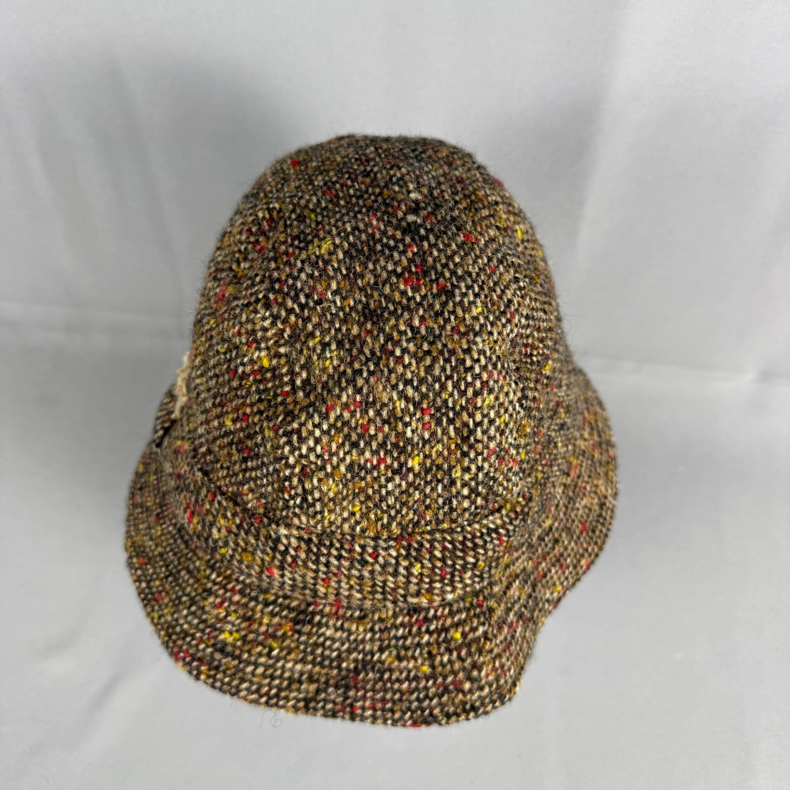 David Hanna & Sons W Bill Ltd Wool Tweed Bucket Hat Brown Multi Made in Ireland