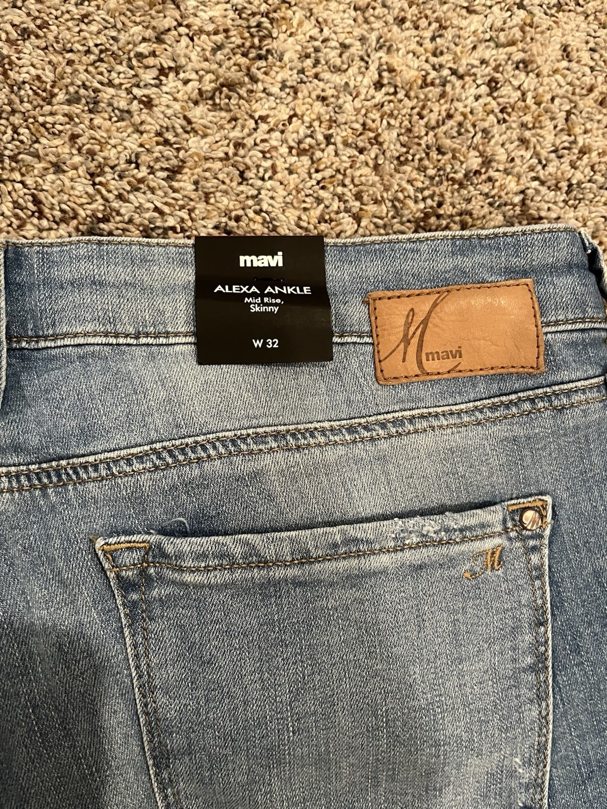 Mavi Jeans Co. Alexa Ankle Mid Rise Distressed Skinny Woman’s NWT 32 W 27.25 L