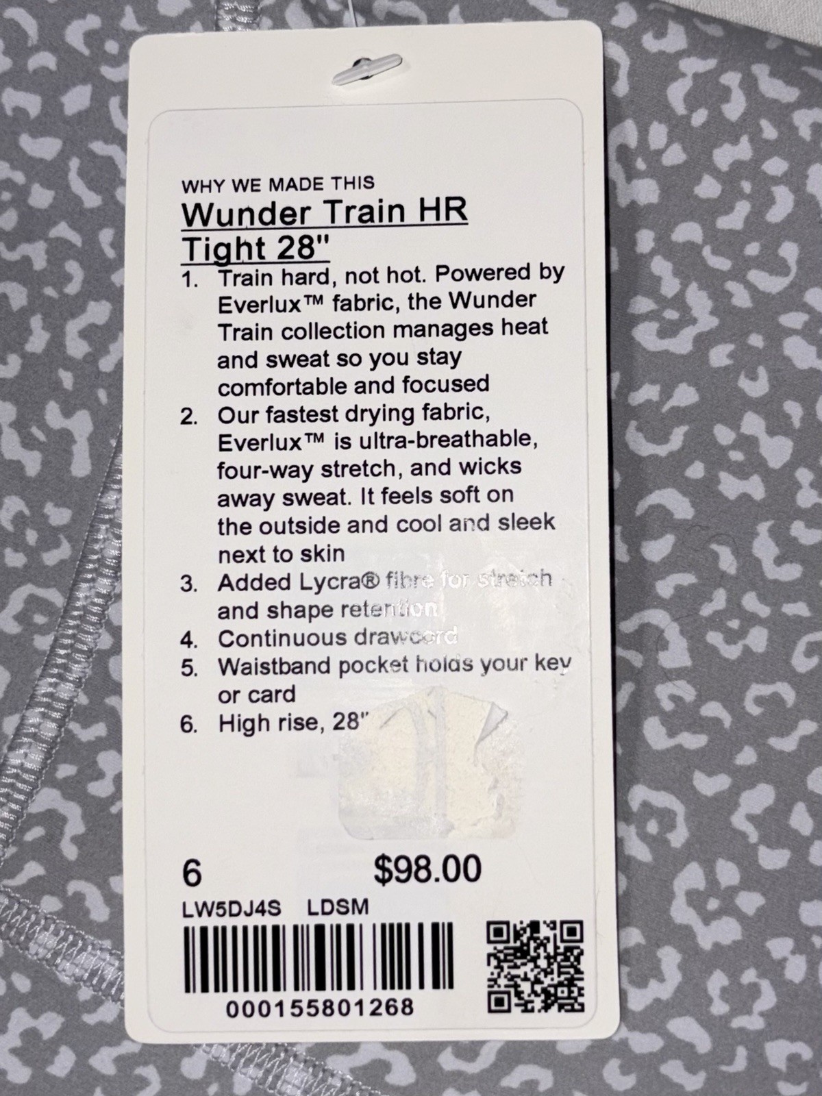 NWT⭐️LULULEMON⭐️SIZE 6⭐️ WUNDER TRAIN HR TIGHT 28”⭐️LEOPARD DAISY STARLIT MULTI