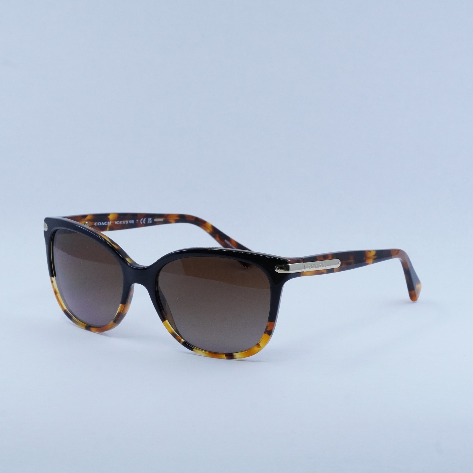 Coach HC8132 5438T5 Black Tortoise Gradient/Brown Gradient Polarized 57-17-13…