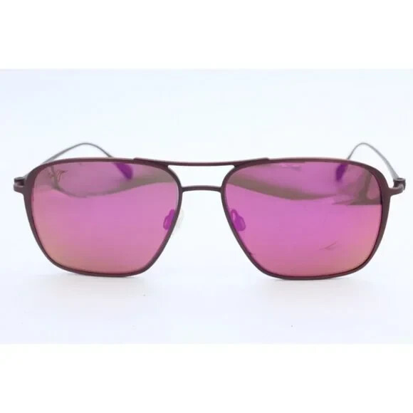 Maui Jim MJ 541-07M Copper Brown Sunglasses Pink Polarized Lenses 57mm