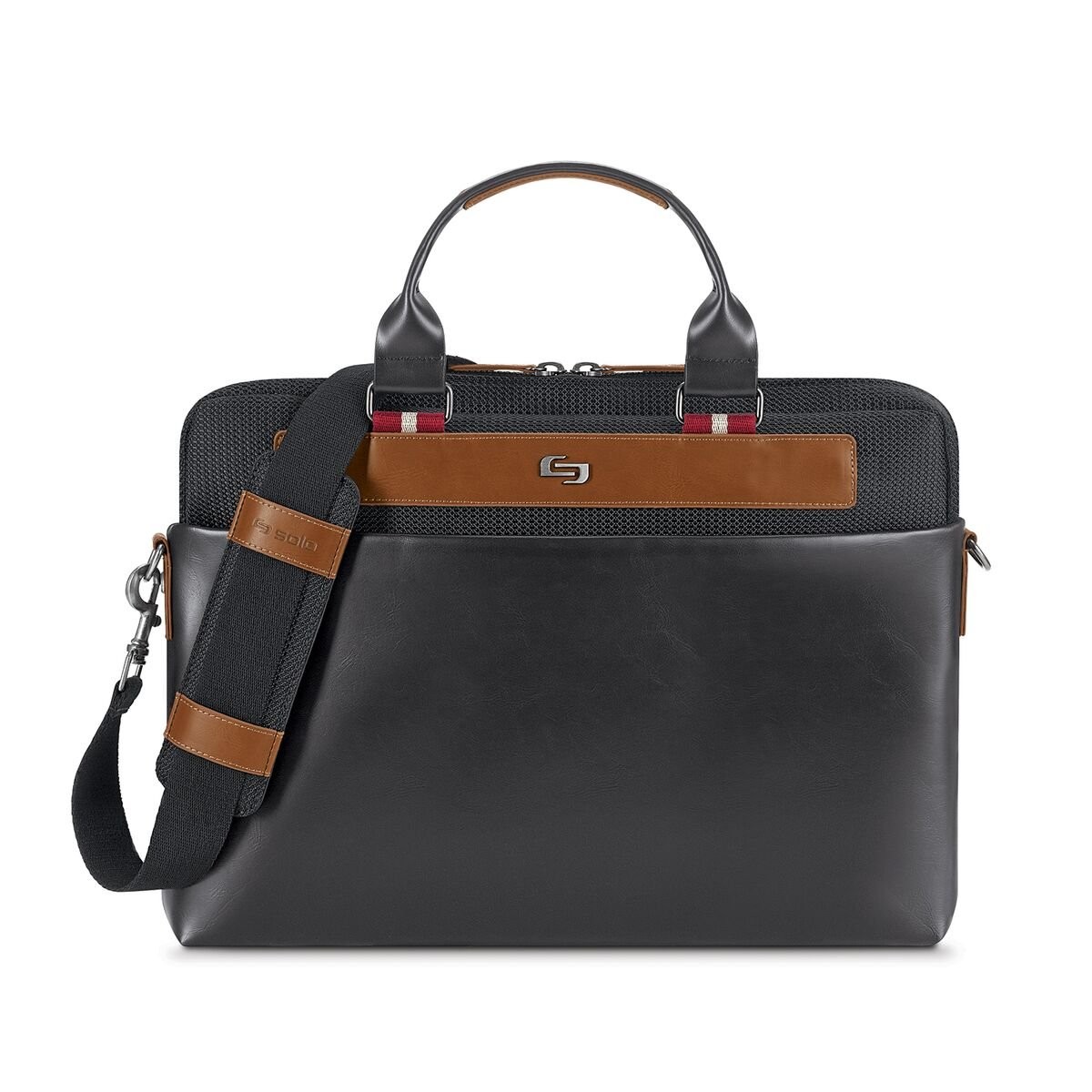 Southhampton 15.6 Inch Laptop Slim Brief Briefcase, Black, Size