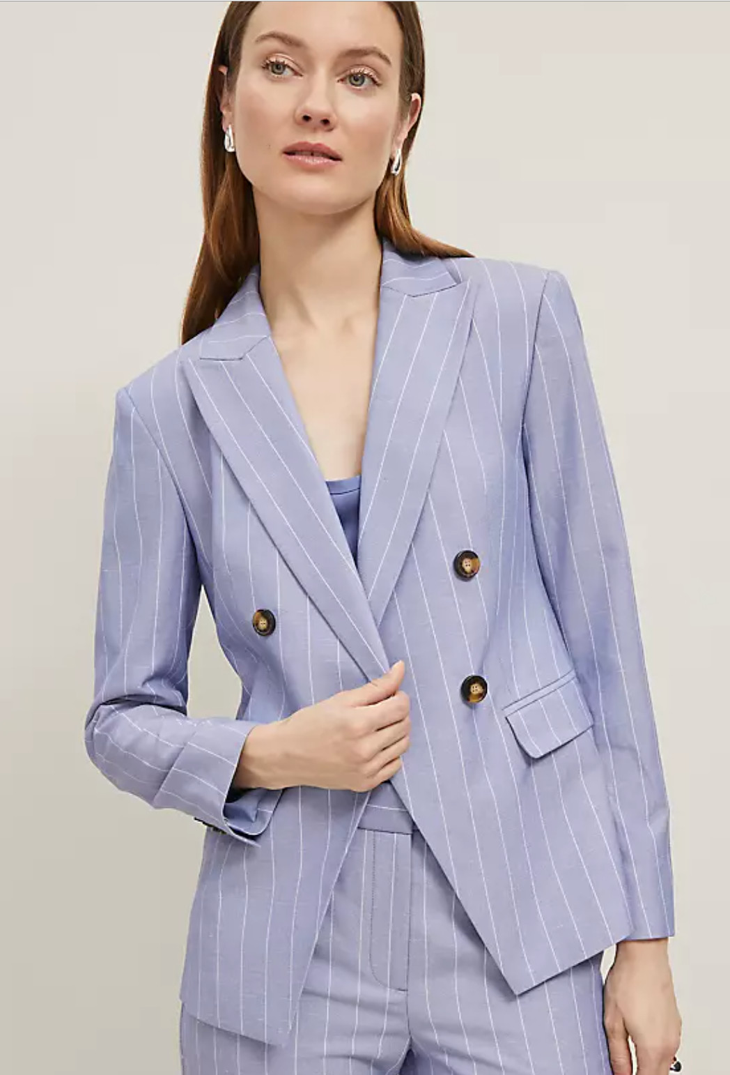 NWT ANN TAYLOR VELVET MORNING DOUBLE BREASTED PINSTRIPE CUTAWAY BLAZER JACKET 2P