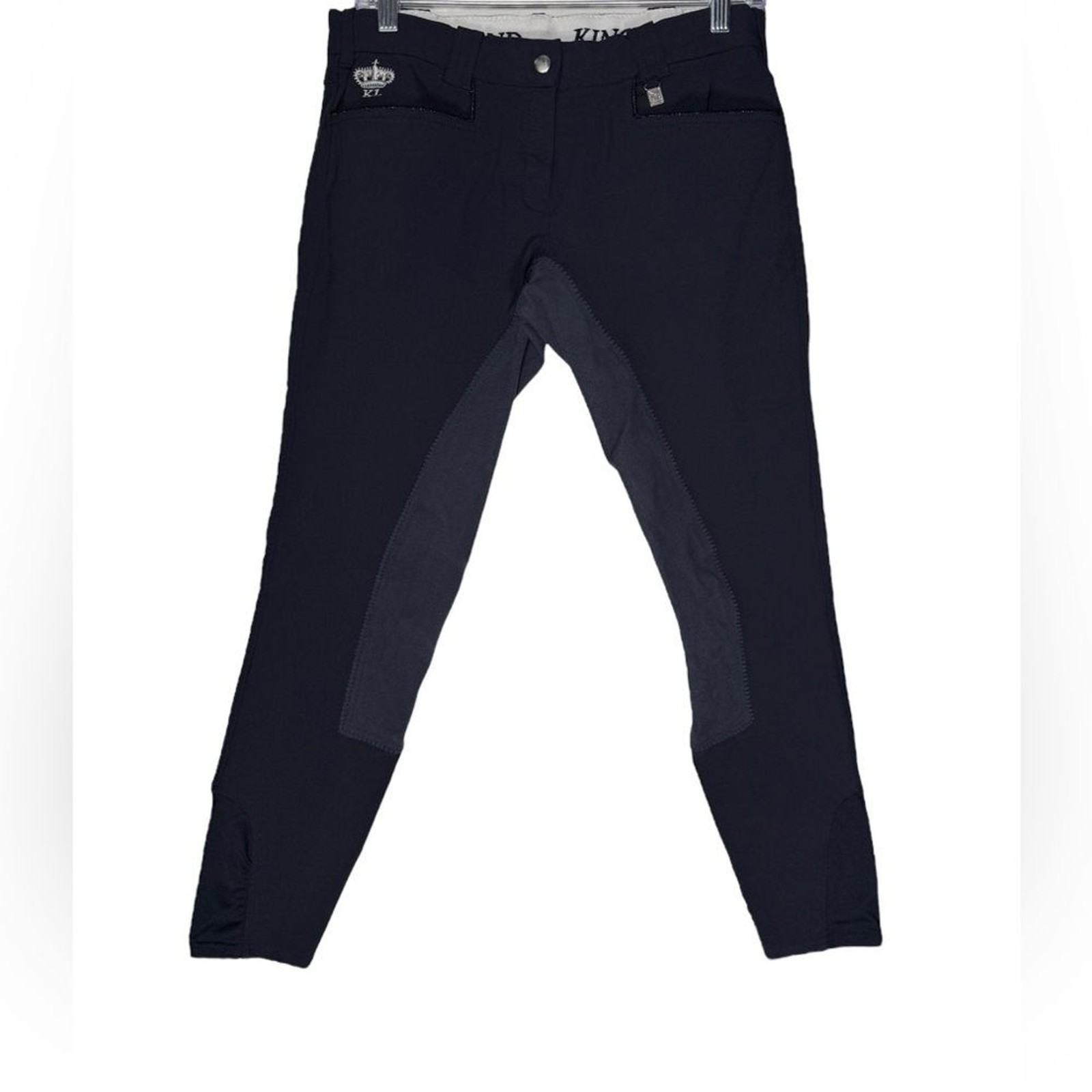 Kingsland Dressage Women’s Breeches EU 38 Blue Full Seat Riding Pants Equestrian