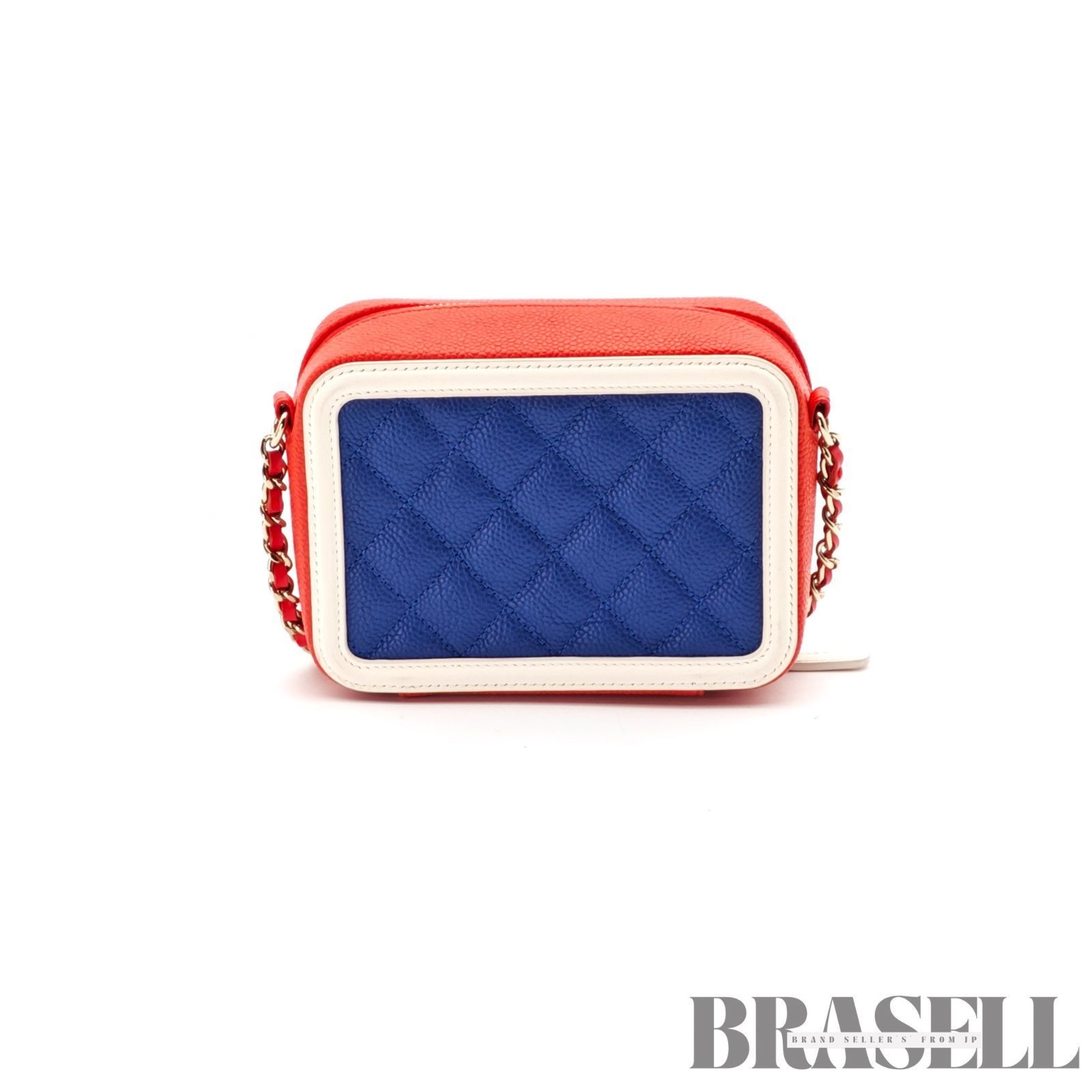 CHANEL CC Filigree Tricolor Mini Bag Red Blue White Coco Mark 【ImportFeeFREE】