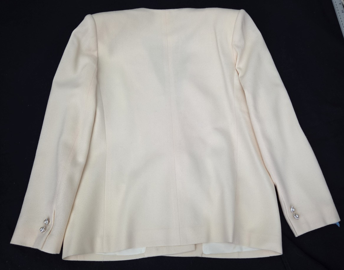 NOLAN MILLER 2 Pieces Sz 12 Dynasty Collection Ivory Beaded Jacket Tank Top