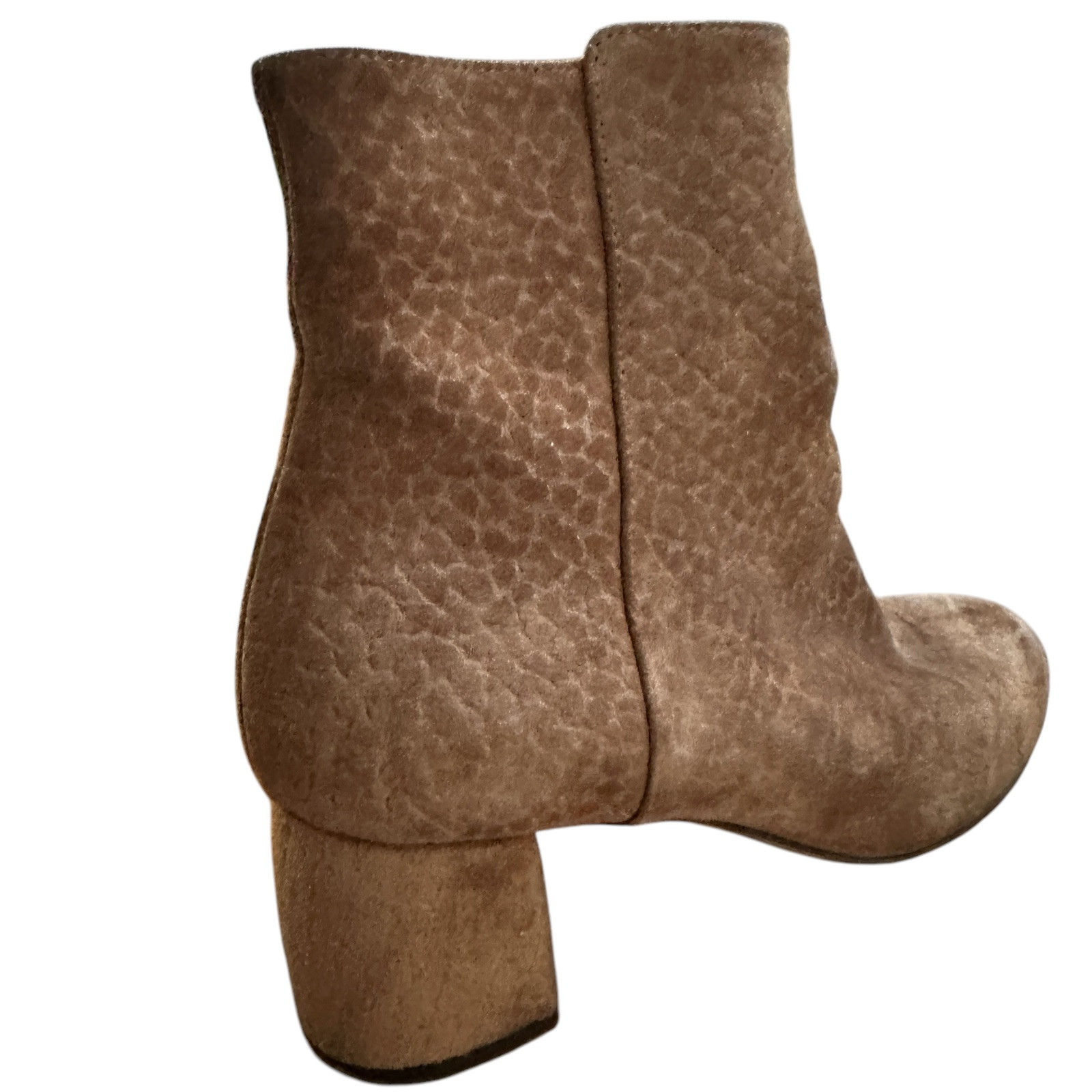AGL Attilio Giusti Leombruni Womens Ankle Bootie 10/41 Brown Suede Block Heel