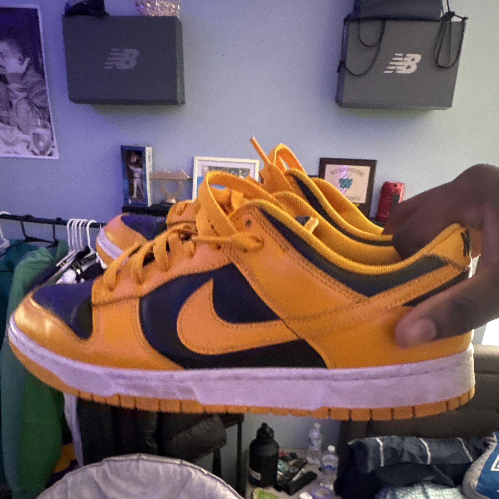 Nike Men’s Dunk Goldenrod Low Top Athletic Sneakers Yellow/Black