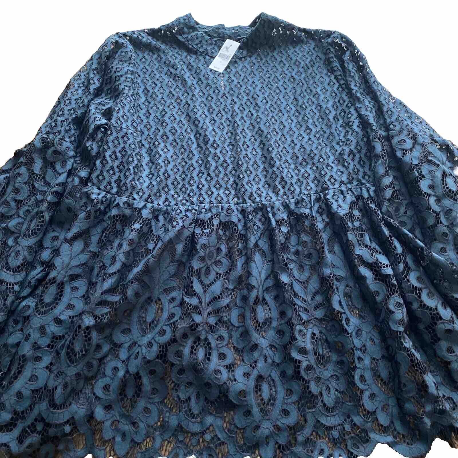 New Lane Bryant Size Women’s Size 24 Blouse Top Wear To Work Plus Fall Lace