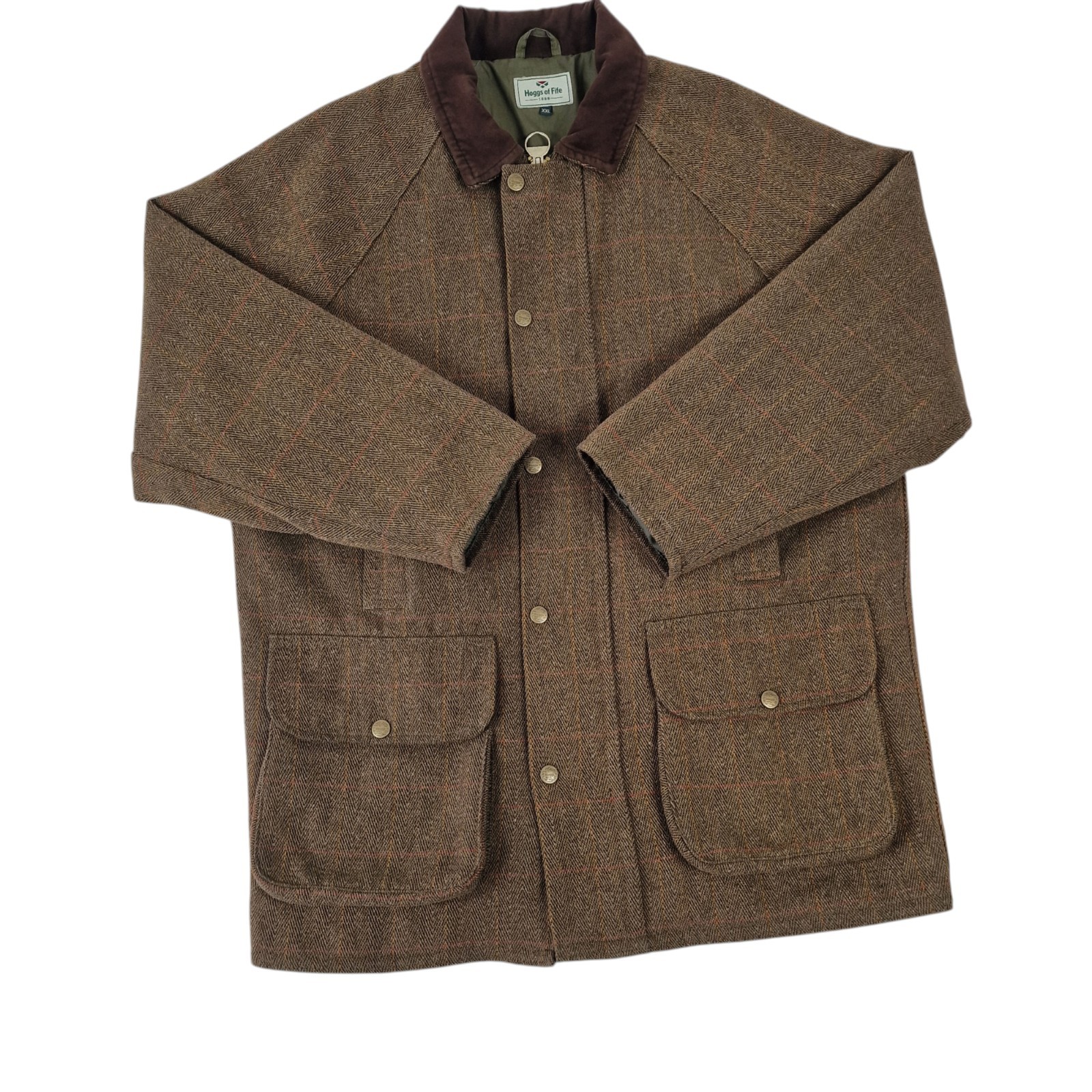 Hoggs Of Fife Shooting Jacket 2XL XXL Tweed Wool Countrywear