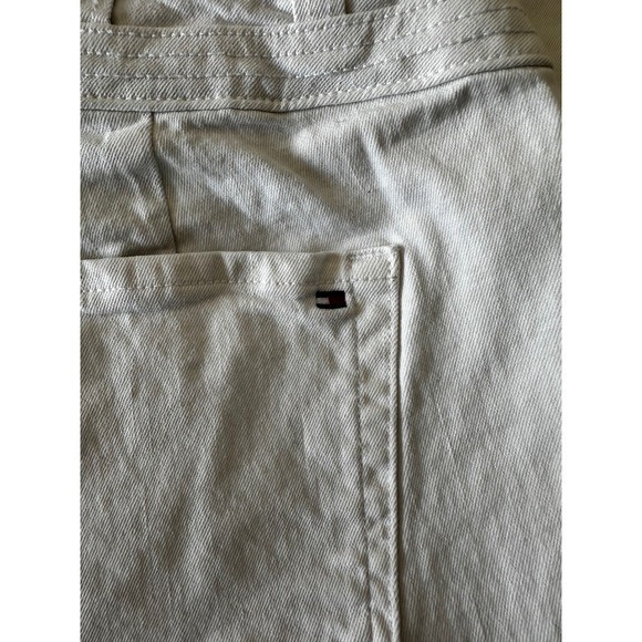 Tommy Hilfiger White Relaxed Straight Leg Pants Womens 8 29 Waist Casual Denim