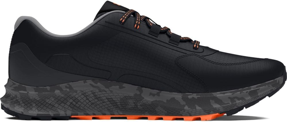 Under Armour Bandit Trail 3 Men’s Trail Running Shoes, Black/Black/Orange Blast,