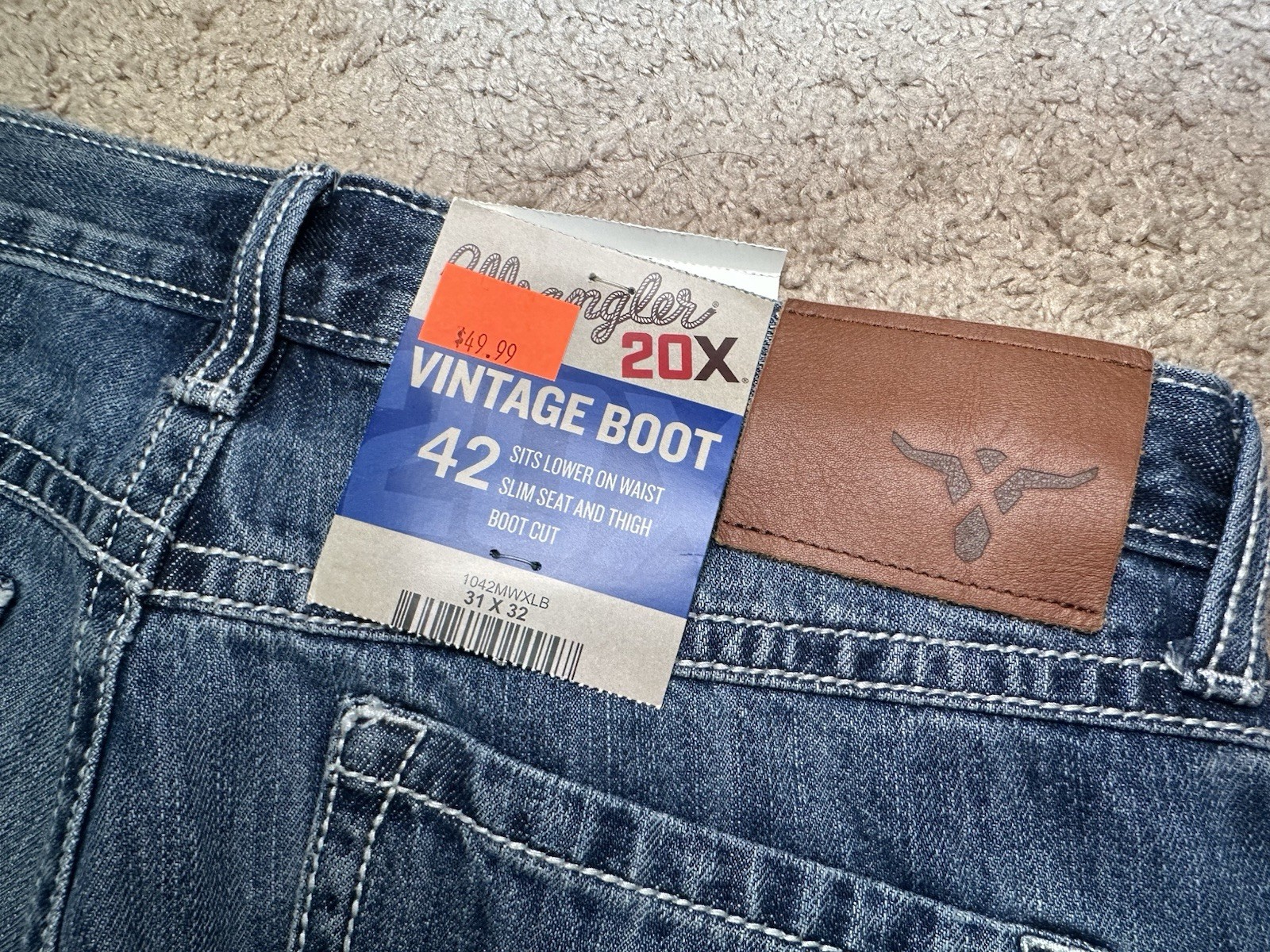 Wrangler 20X Jeans Mens 31×32 Blue Denim Style Boot Cut