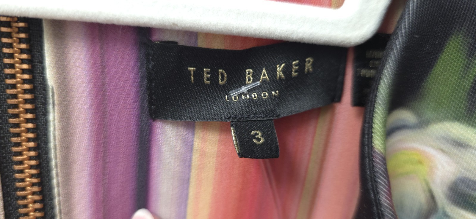 Ted Baker Floral Scuba Bodycon Midi Dress Size 3 Wedding Guest Date Night Spicy