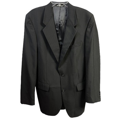 Jack Henry Jacket Navy Blue Pinstripe 2 Button Notch Blazer Classic USA Preppy