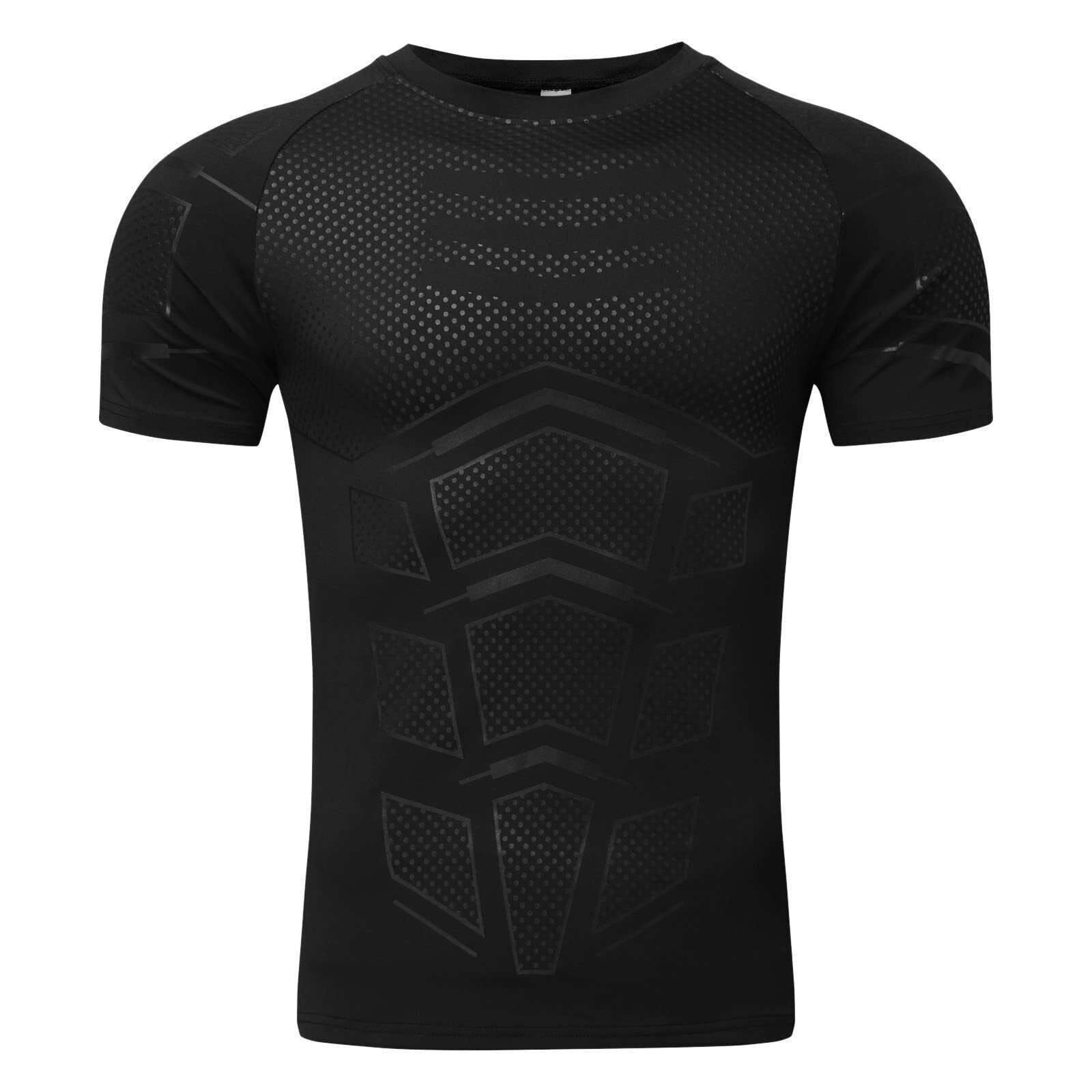 Men’s Compression Athletic Fitness Shirt Base Layer Tops Sports Gym Tight Dry