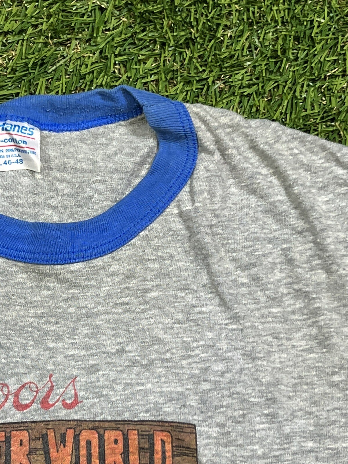 Coors Copper World Ringer T-Shirt Men’s XL Vintage 80s USA Beer