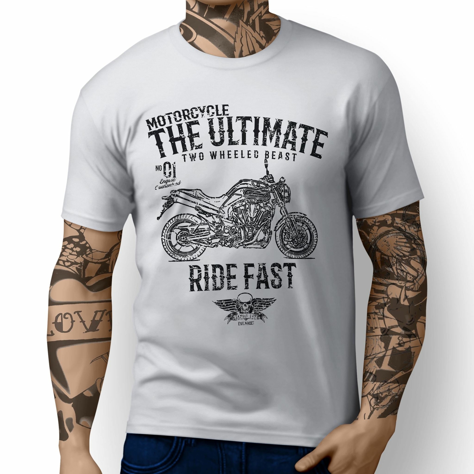 JL* Ultimate Illustration For A Yamaha MT-01 Motorbike Fan T-shirt