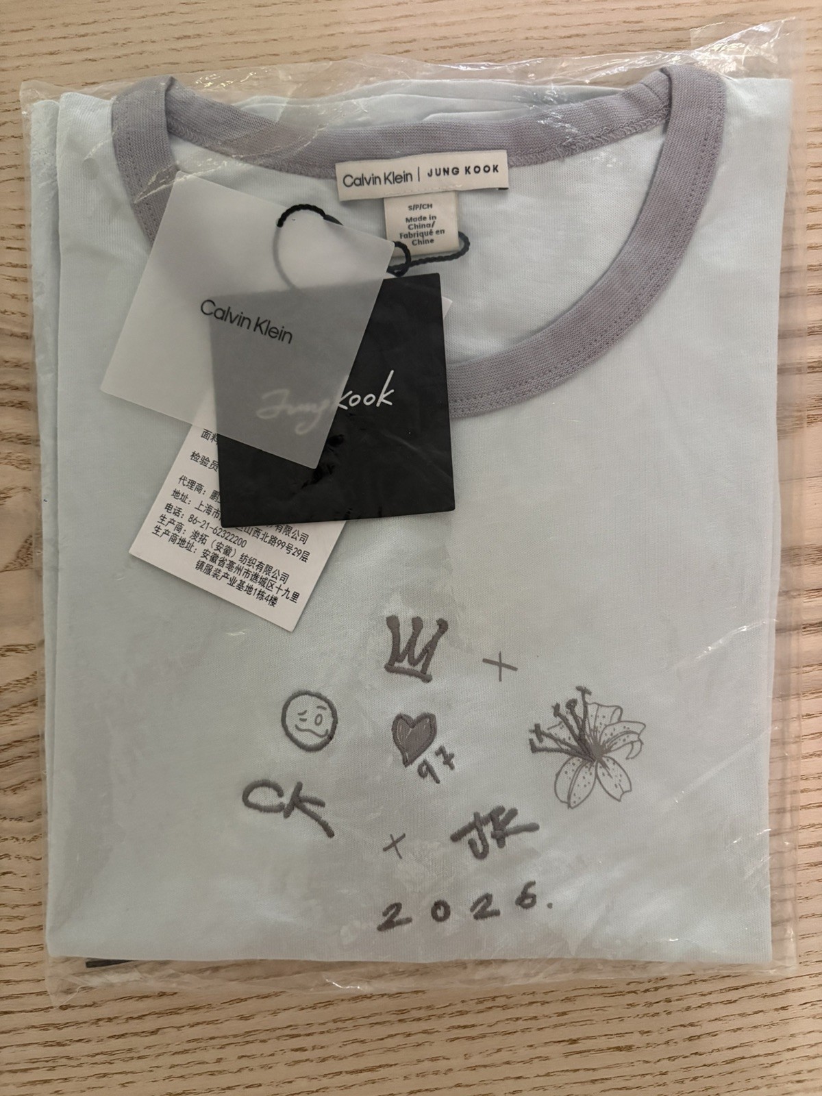 Jungkook Calvin Klein CKJK (Size S) Icons Graphic Ringer Baby Tee BTS