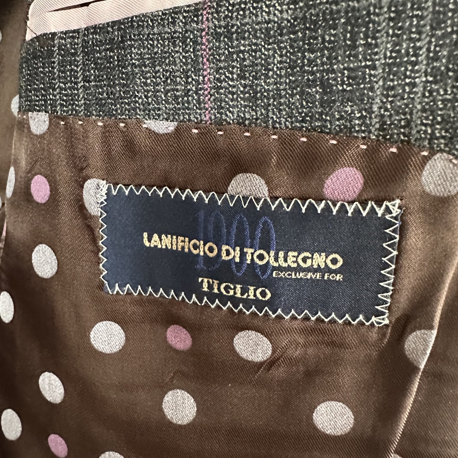 Tiglio Rosso Suit Mens 42R Gray Windowpane 1 Button Wool Super 150 34×28 3 Piece