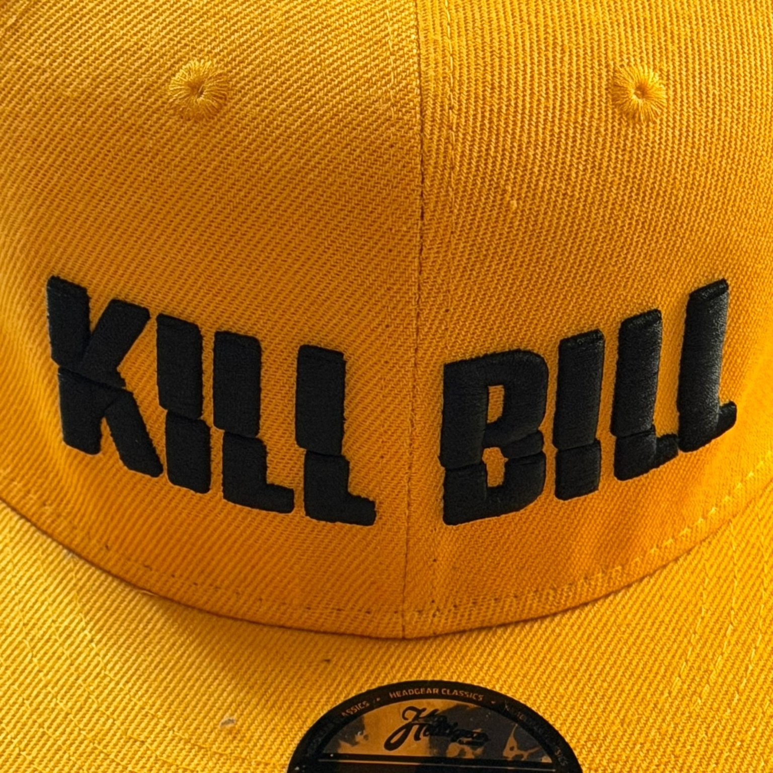 Headgear Classics Kill Bill Fitted Hat 7 3/8 Yellow Pussy Wagon Movie Cap