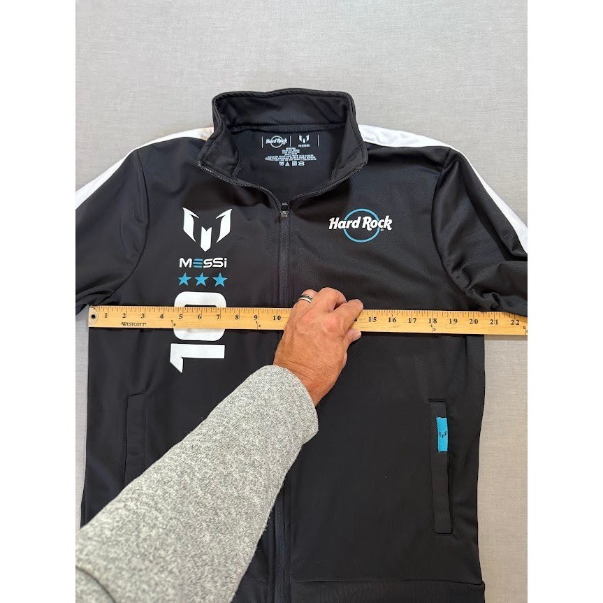 Lionel Messi x Hard Rock Cafe Track Jacket Zip Up Soccer Football Mens Medium