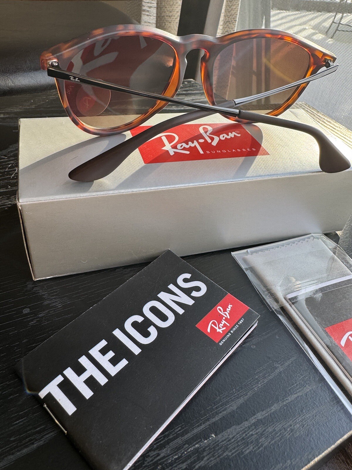 New Ray-Ban RB4171 Erika tortoise Matte 54mm Sunglasses