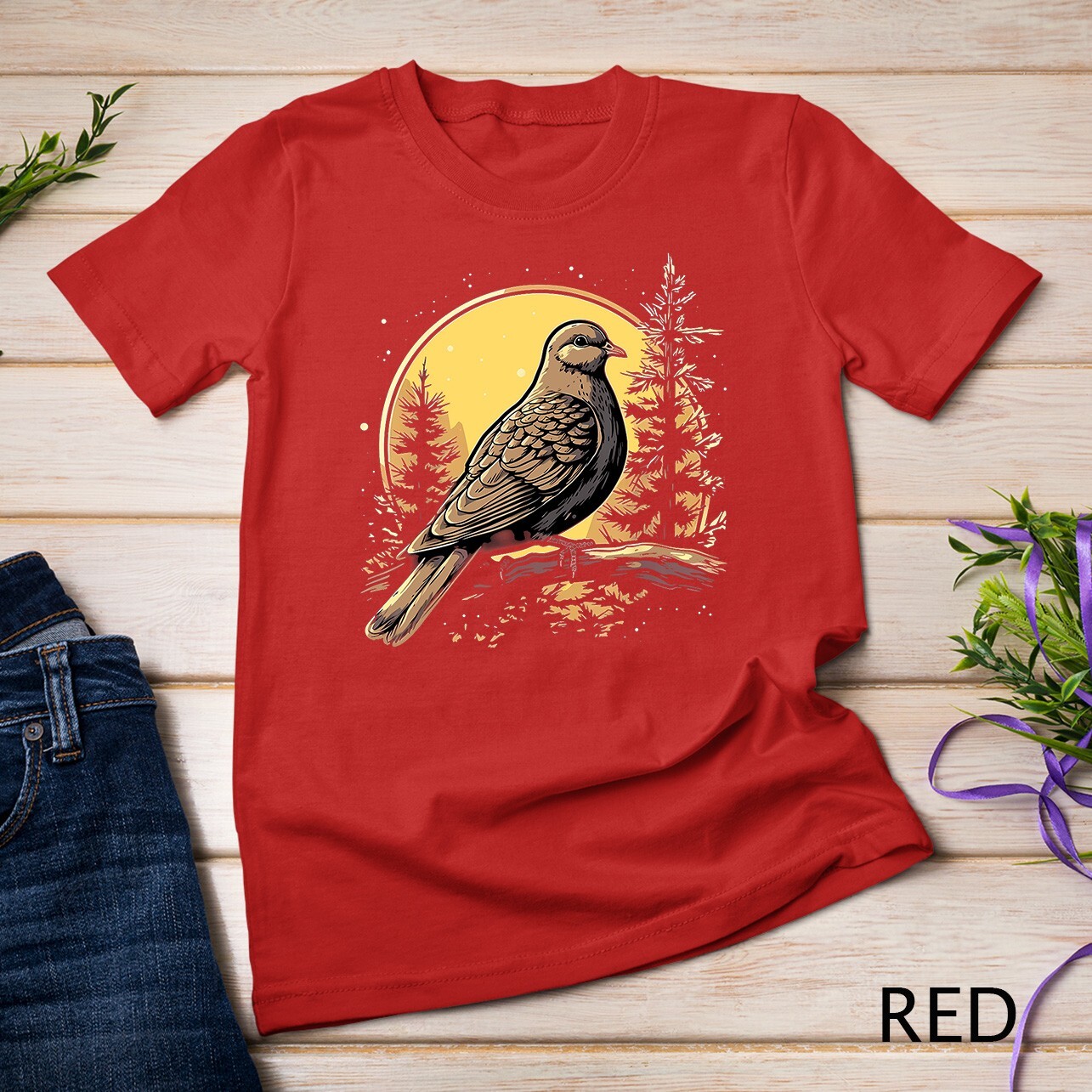 Retro Style Mourning Dove T-Shirt Unisex T-shirt