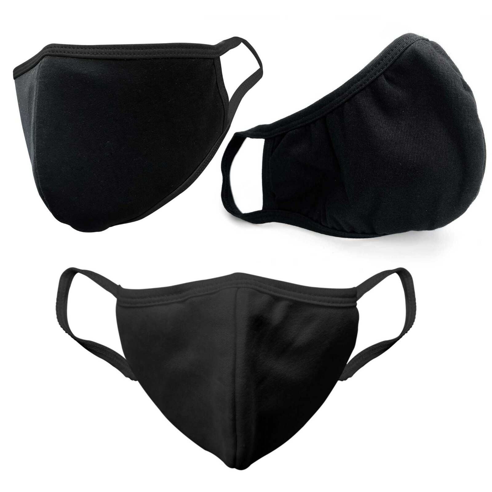 10 pcs Face Mask Reusable Breathable Unisex Cover Mask Men Women – Black Color