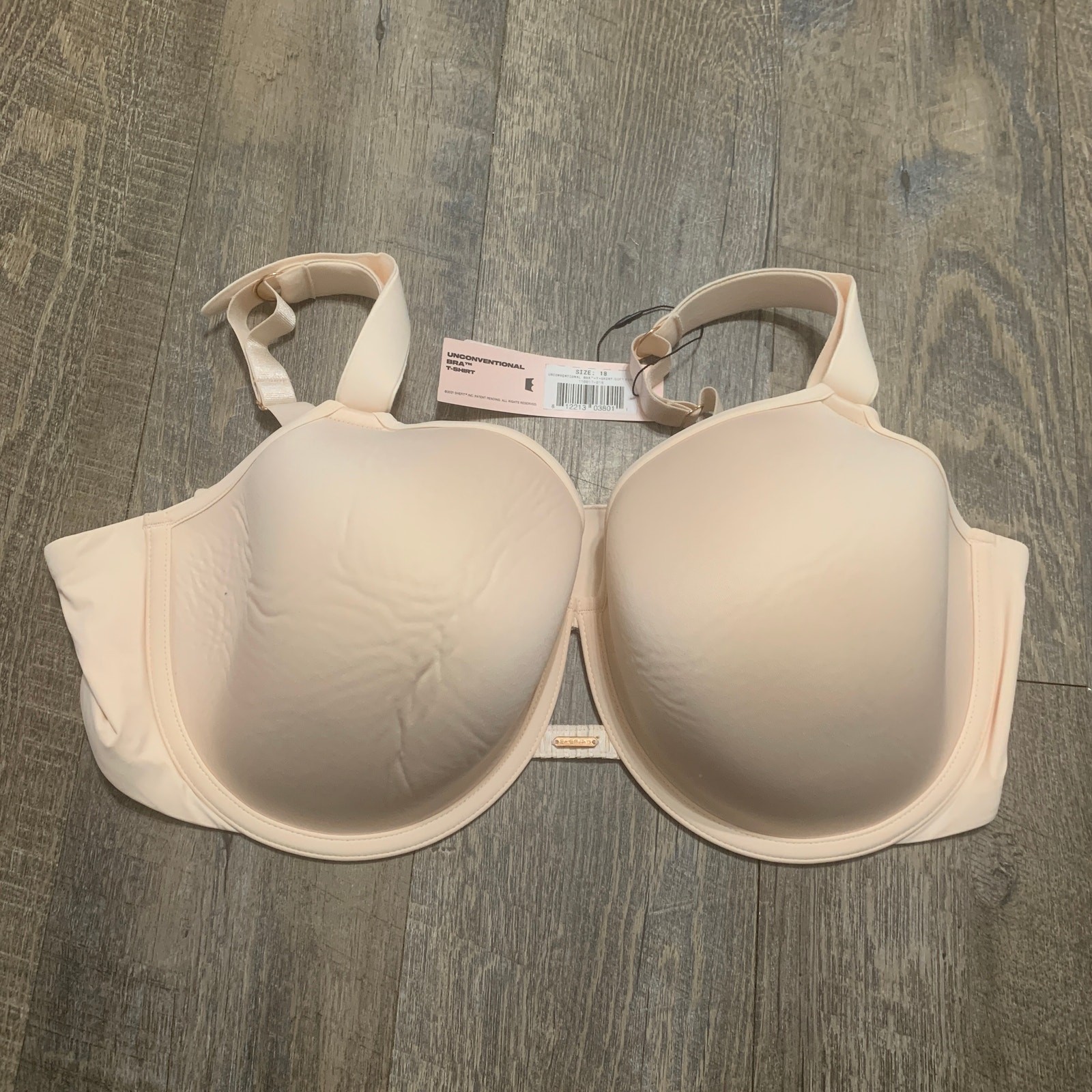 SHEFIT Unconventional T Shirt Bra Size 30 50DD Blush Pink NEW
