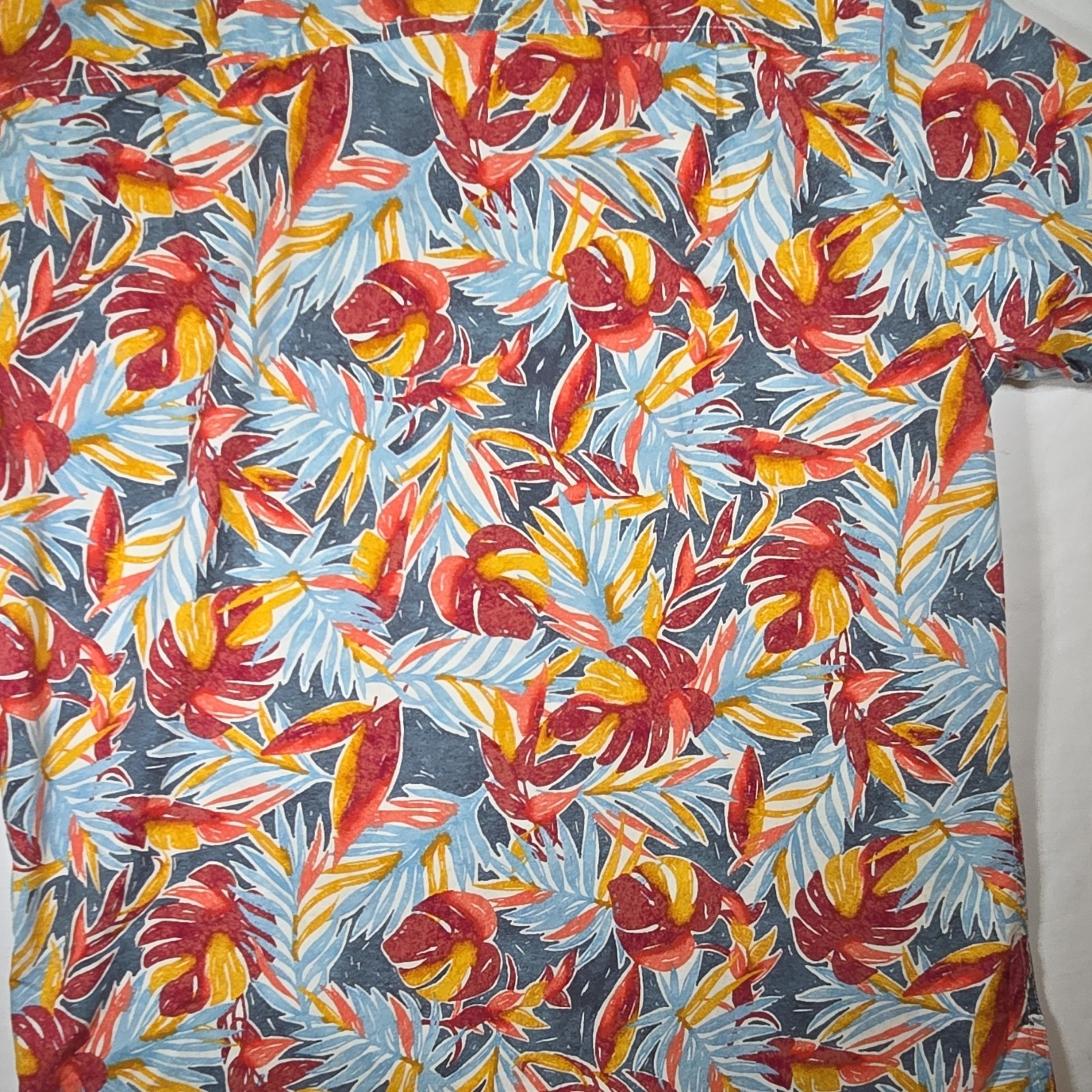 Goodfellow & Co Men’s M Slim Multicolor Floral Cotton Woven Short Sleeve Shirt