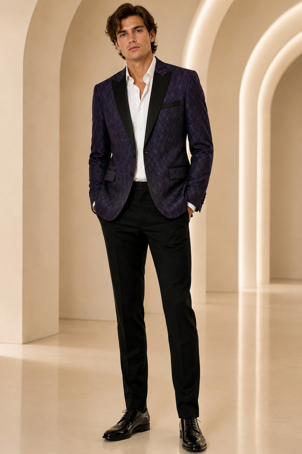 100% Authentic.. Mens Just Cavalli “Spring/Summer 2015* Purple Blazer Size 48.