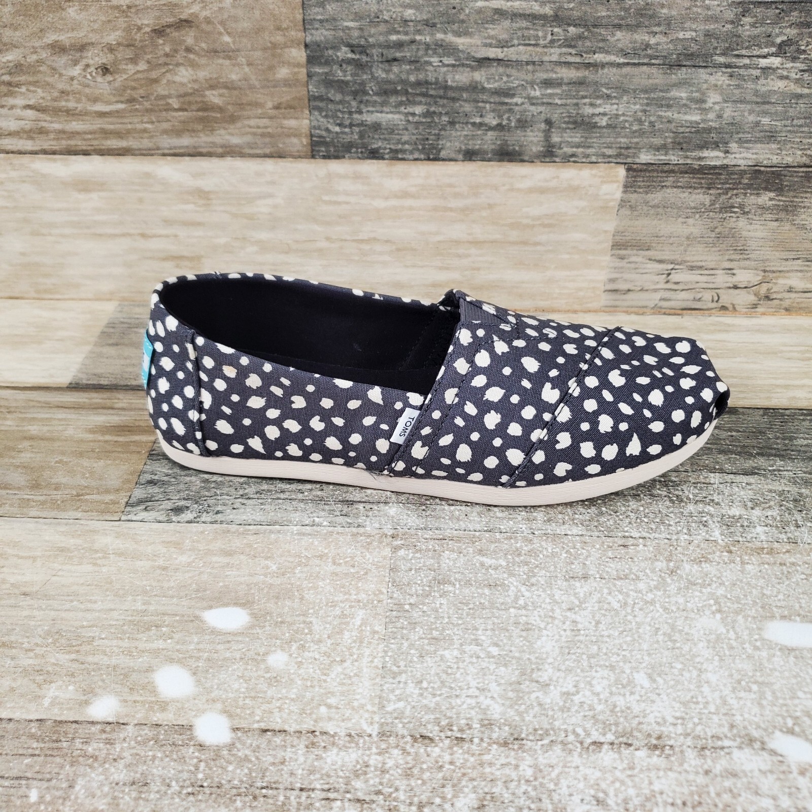 Toms Alpargata Womens Loafer Shoes Sz 5.5 Forged Iron Ting Cheetah Print Slip On