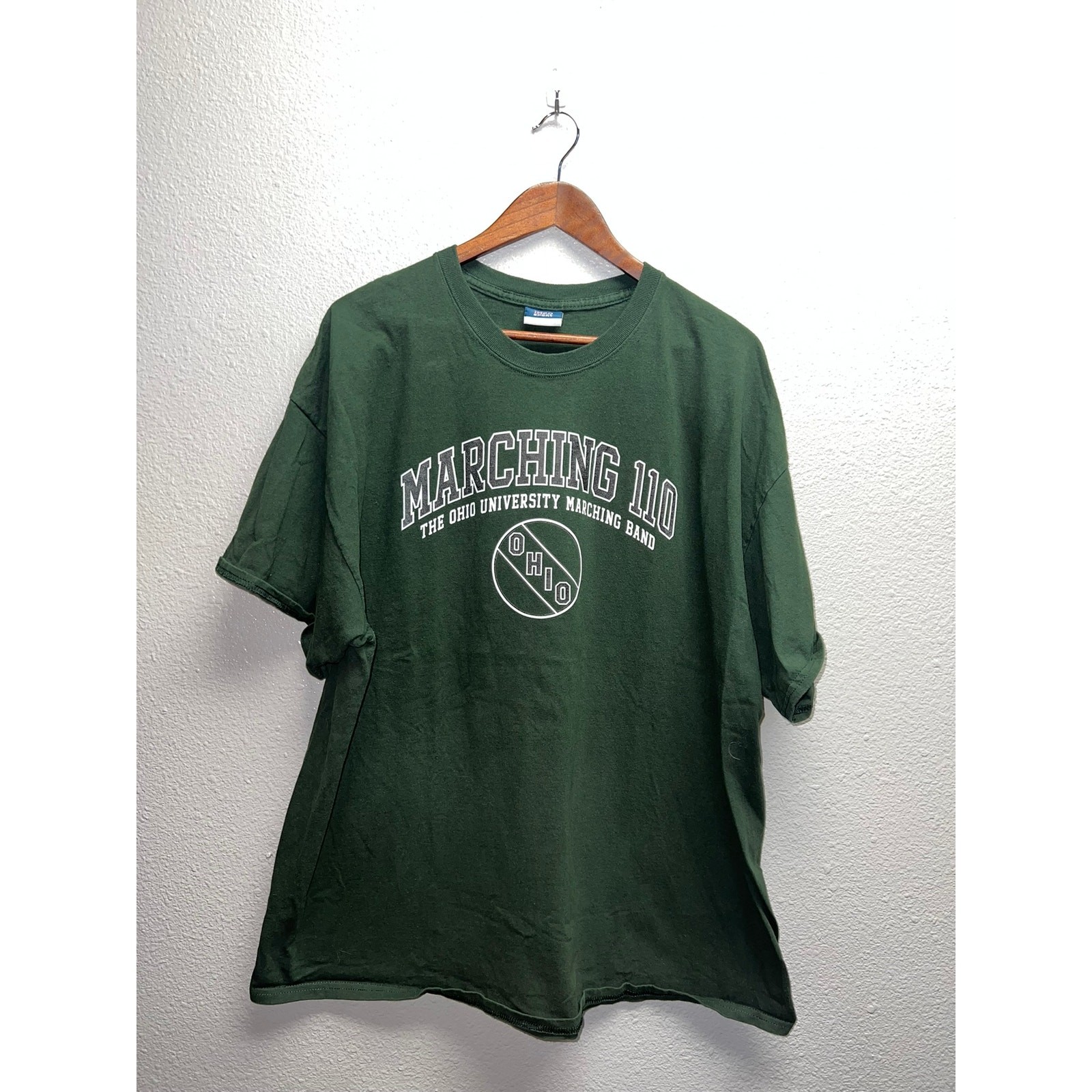 Vintage Ohio University Marching Band Shirt Marching 110 Green Tee College VTG