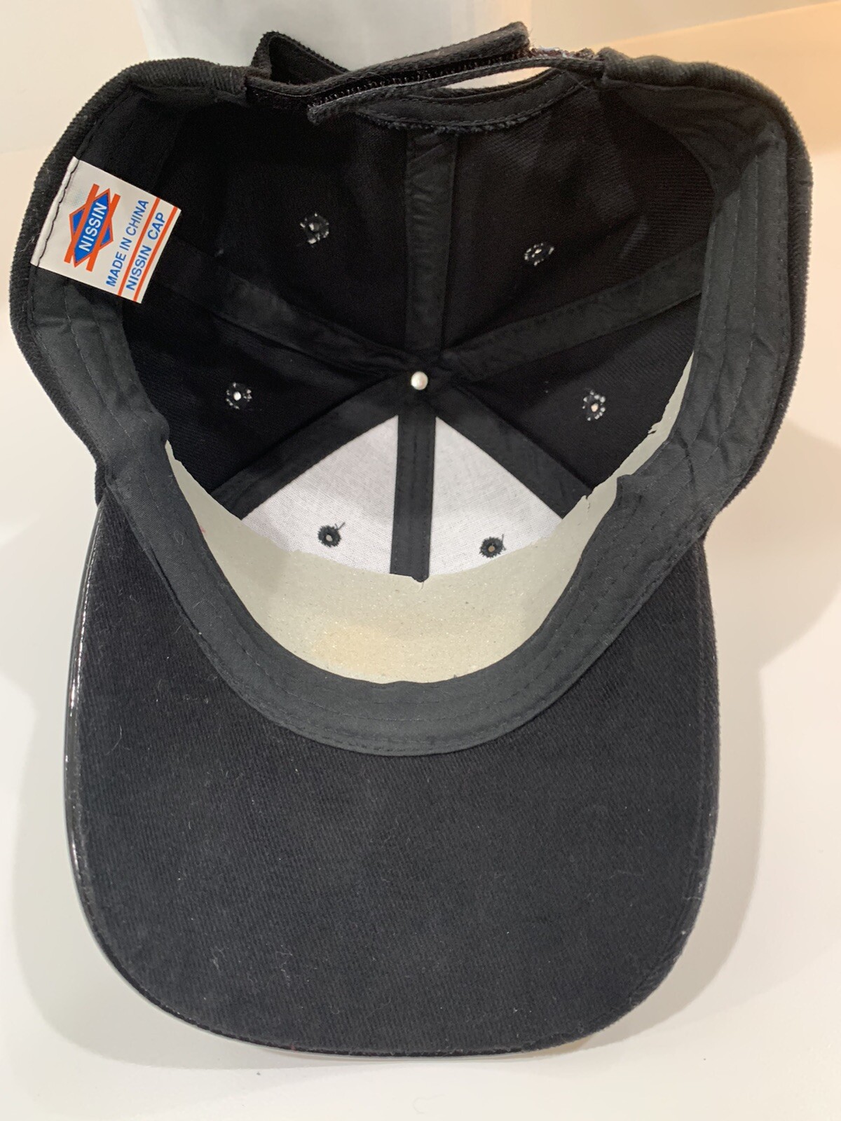 Racing Checkered Cap Flag Hat Black Adjustable One Size NISSIN NEW Velvet-like