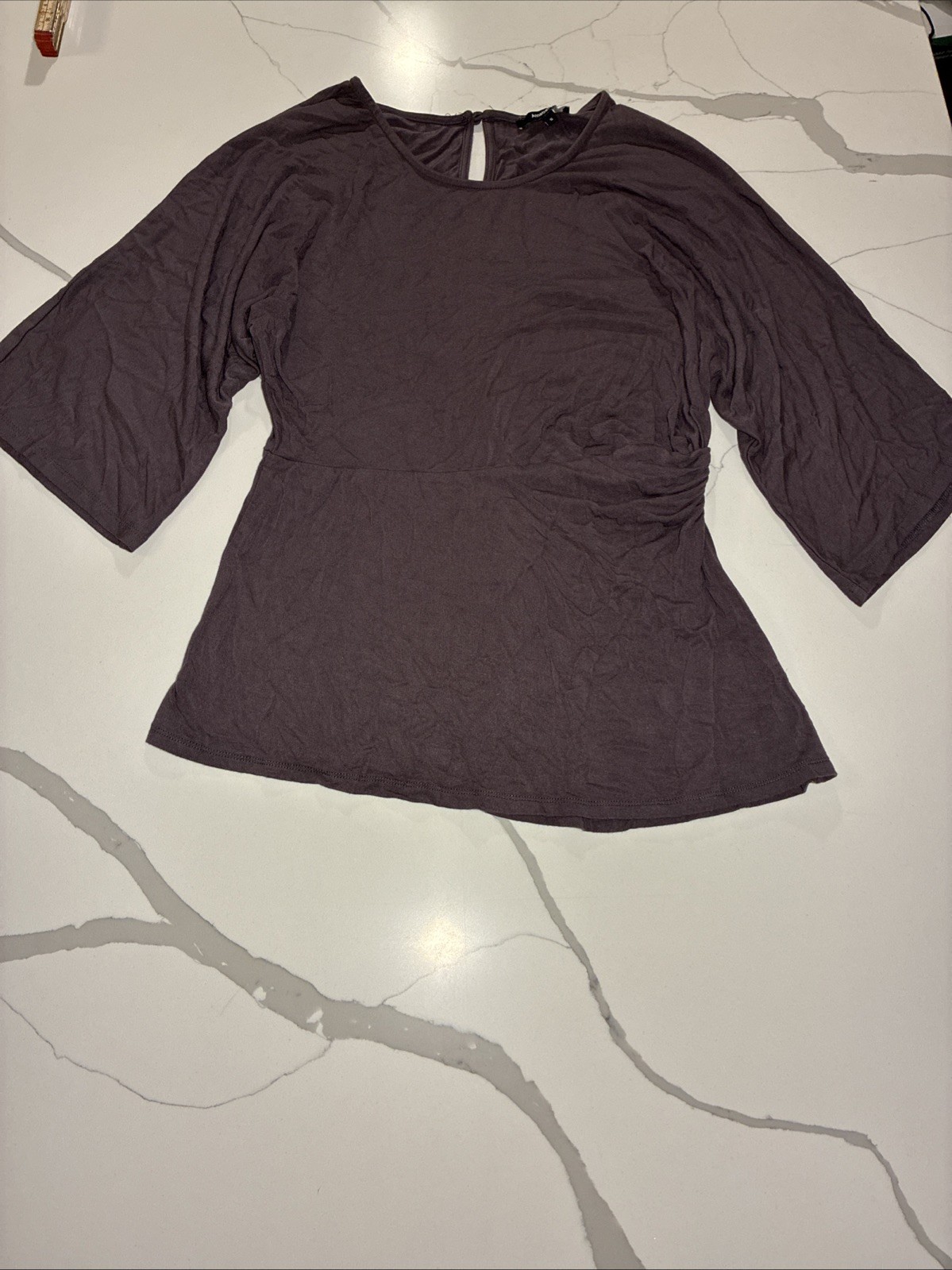 Annabelle Top Womens Small Stretch Flare Sleeve Soft