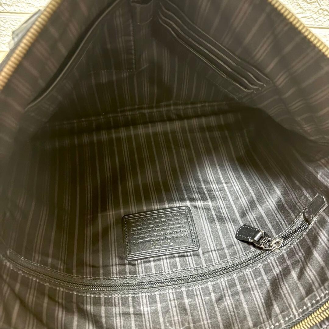 TUMI Business Bag 2 Way Shoulder Briefcase Black Leather Laptop Pocket Authentic