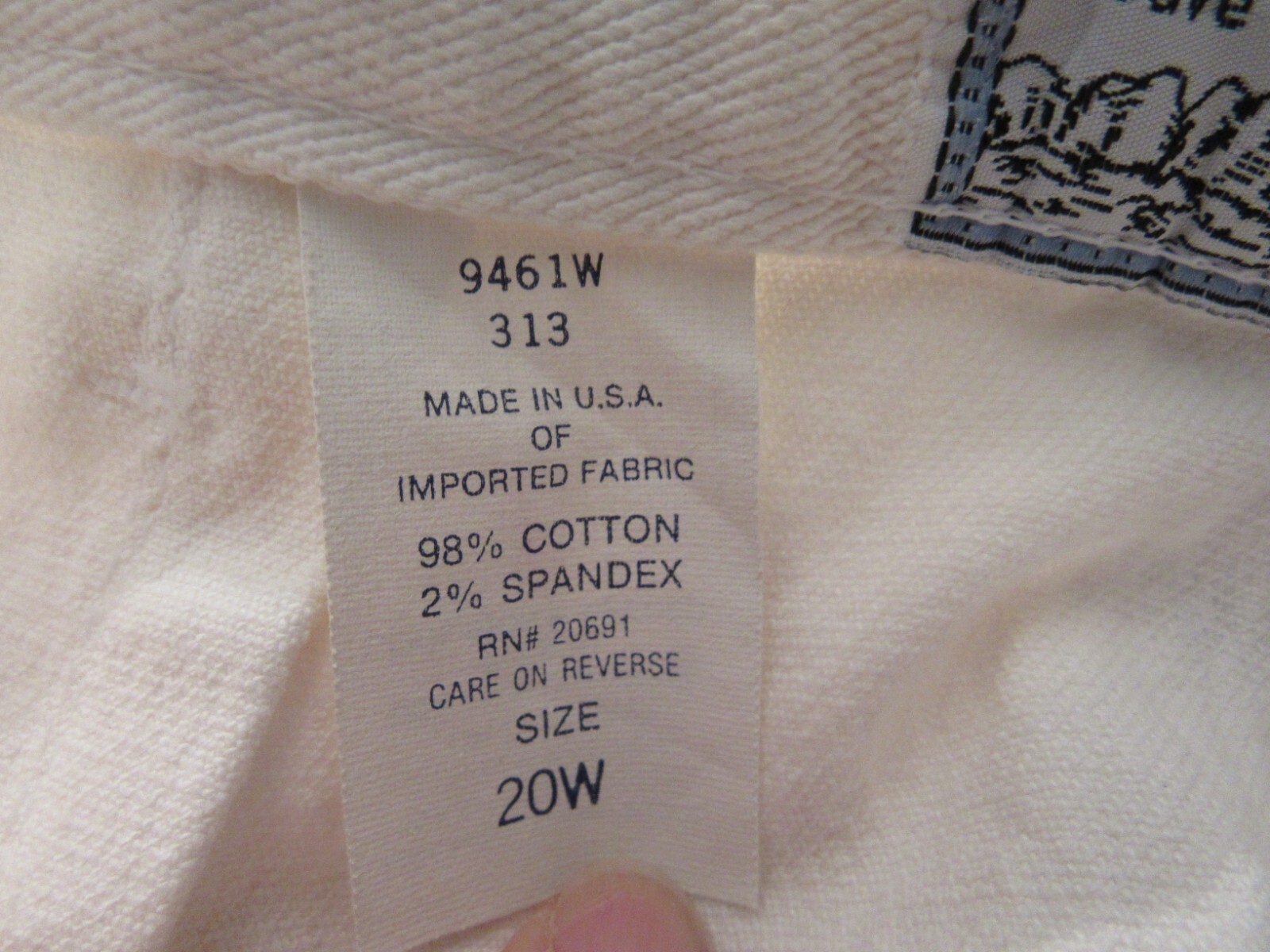 VTG 80s CAP FERRAT Jeans 20 High Waist Mom White USA Made Stretch Stirrup NWT